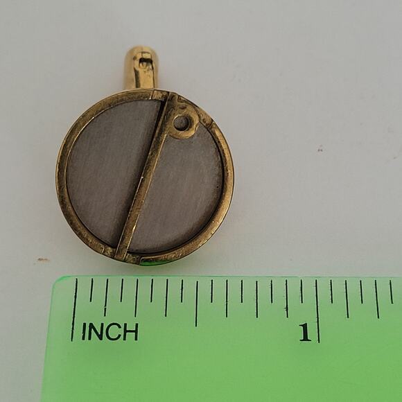 Dunhill D Cufflinks Set Gold Silver Tone Logo Round Logo Vintage Retro Fair - Picture 7 of 7